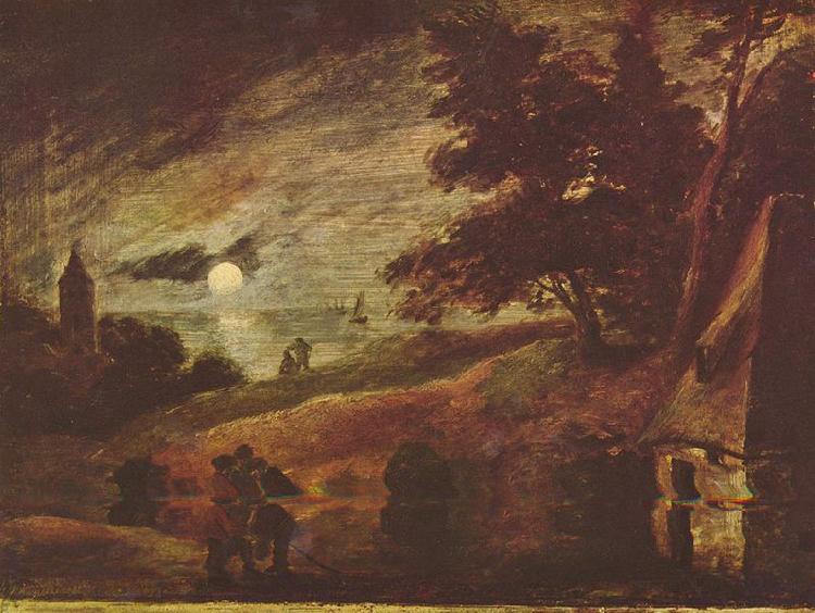 BROUWER, Adriaen Mondlandschaft